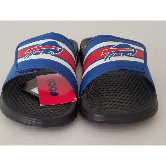 Buffalo Bills NWT Foco NFL Size L 11-12 Adjustable Strap Mens Sports Slides main image 4